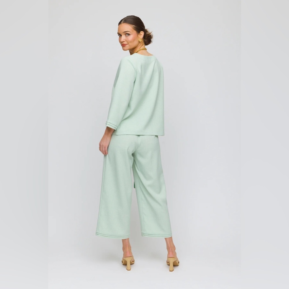 Hino & Malee 35" Pant with Double Cuff White - Picture 4 of 6